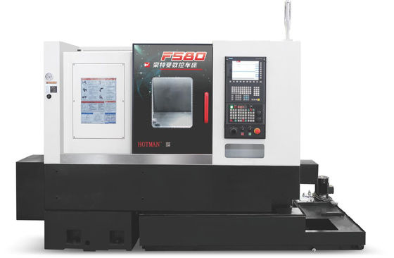 Máquina de torno CNC para corte pesado com banco de cauda servoprogramável e fuso motorizado