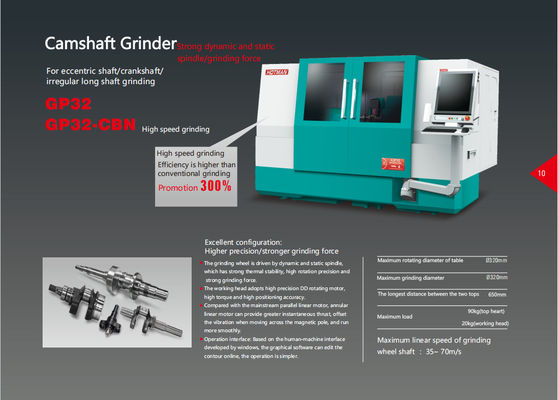 Máquina de moagem de camadas CNC, GP32-CBN Máquina de moagem de camadas para motores a diesel de liga dura, motocicletas, camadas de bomba