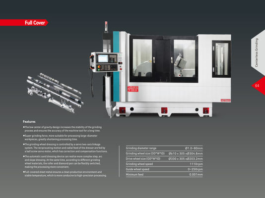Máquina de moagem CNC de alta precisão sem centro Super Força de moagem Força de moagem Super Força de moagem para liga dura FX-24CNC
