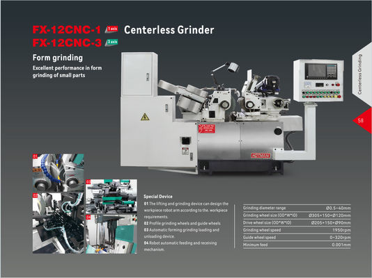 1950RPM velocidade da roda de moagem Máquina automática de moagem sem centro para moagem precisa